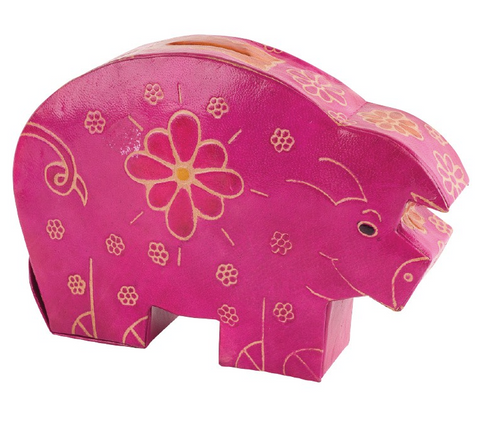 Bank Lg - Pig 5" Leather