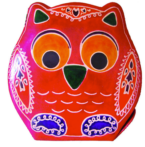 Bank Lg - Owl 5" Leather