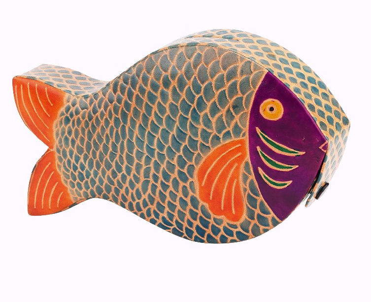 Bank Lg - Fish 5" Leather