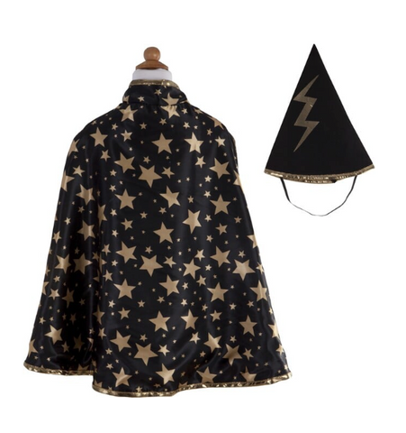 Wizard Cape & Hat 4-6 Reversible