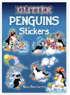 Glitter Penguins Stickers