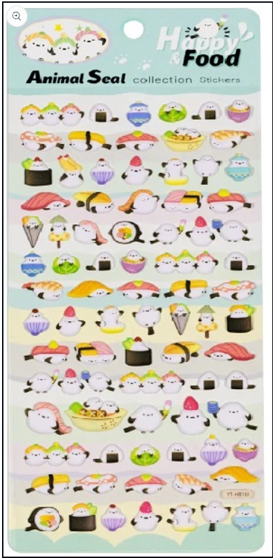 Sushi Puffy Stickers