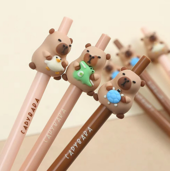 Capybara Retractable Wiggle Gel Pen