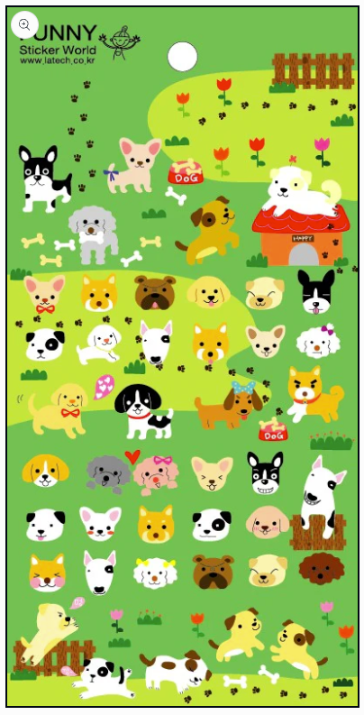 Cats and Dogs Puffy Stickers