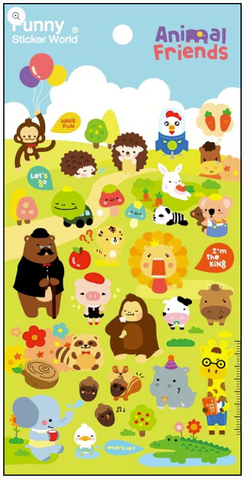 Animal Friends Gel Stickers