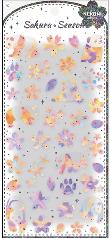 Sakura Rainbow Flower Stickers