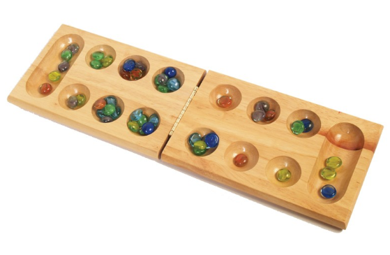 Wood Mancala in Tin