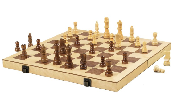 Wood Folding Chess 16”