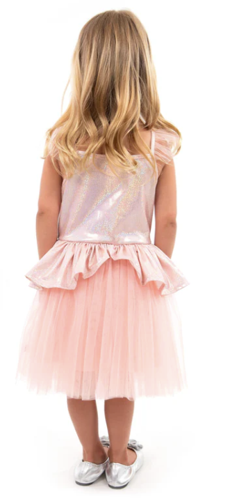 pink gold tutu dress Sunset Boulevard Long Pink Tutu Dress