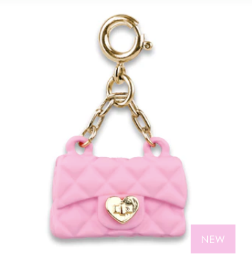 Gold Pink Purse Charm