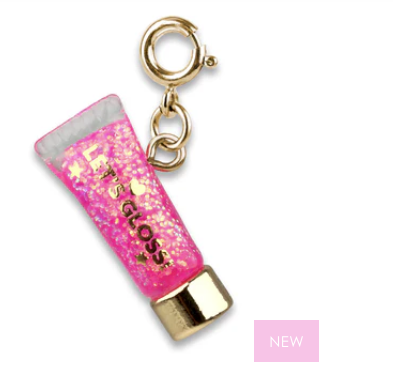 Gold Glitter Lip Gloss Charm