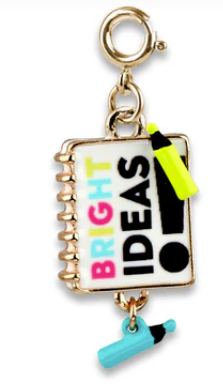 Gold Bright Ideas Notebook Charm