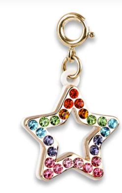 Gold Rainbow Sparkle Star Charm