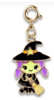 Gold Swivel Witch Charm