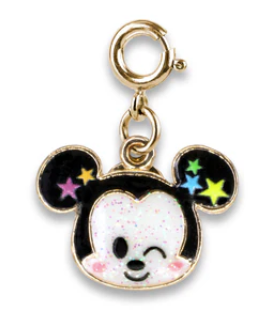 Gold Glitter Mickey Charm