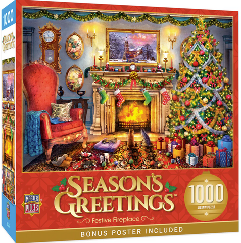 Festive Fireplace 1000 pc