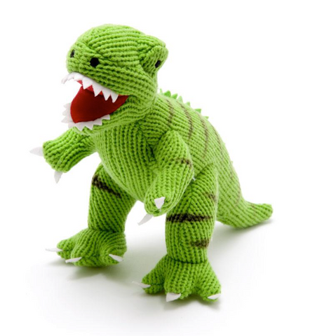 Knitted T-Rex Soft Toy