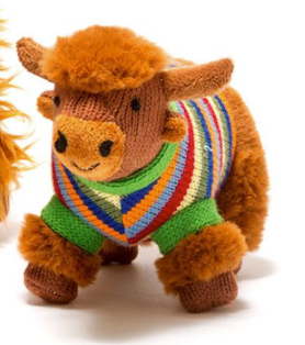 Knitted Highland Cow Rattle