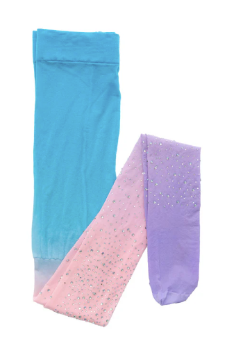 Rhinestone Tights Lil/Pk/Bl Size 3-8