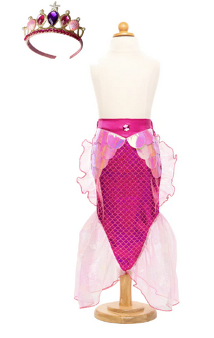 Mermaid Glimmer Skirt Set Pink 5/6