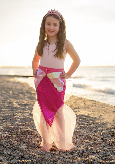 Mermaid Glimmer Skirt Set Pink 5/6