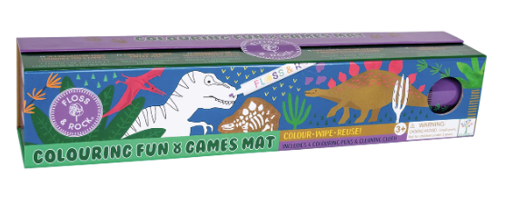 Coloring Fun & Games Mat-Dino