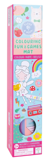 Coloring Fun & Games Mat-Rainbow