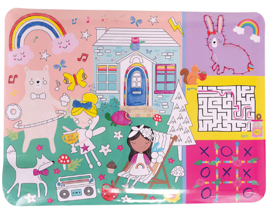 Coloring Fun & Games Mat-Rainbow