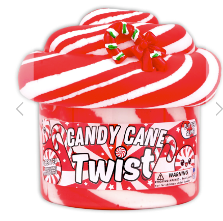 Candy Cane Twist Slime