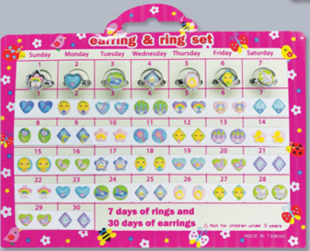 Princess Stick on Earring/Ring Sets