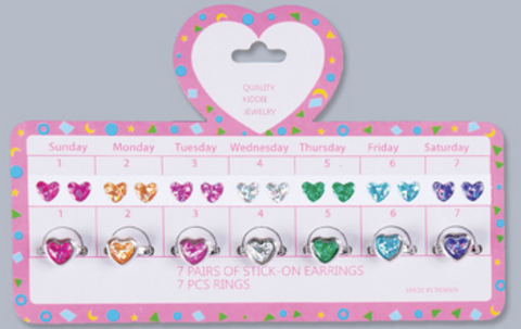 Heart Earring/Ring Sets