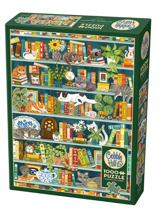 Purrfect Bookshelf 1000pc