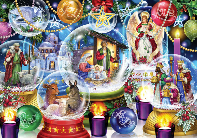 Nativity Snow Globes Advent