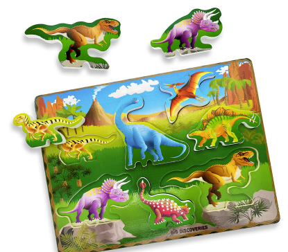 Wooden Puzzle Jurassic Dinos