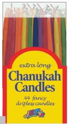 Tall Chanukah Candles -Colored