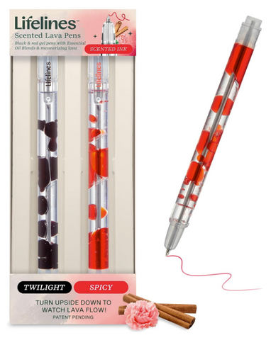 Scented Lava Pens 2-Pack BLK/RED