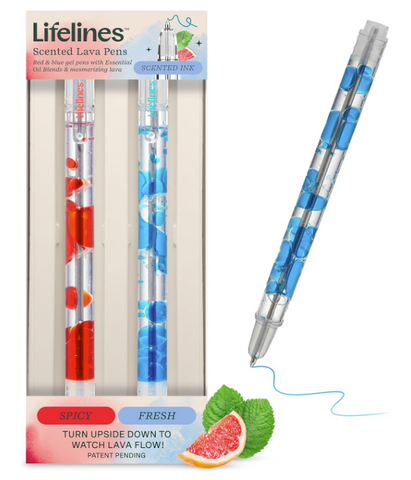 Scented Lava Pens 2-Pack BLUE/RED