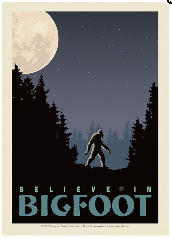 Believe In Bigfoot Postcard