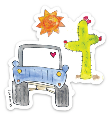 Four Wheels Sticker