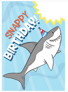 Shark Bite Birthday Card