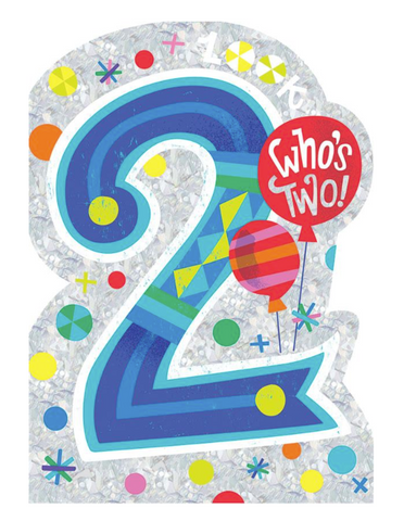 2st Birthday Foil Card