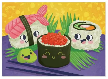 Sushi Glitter BD Card