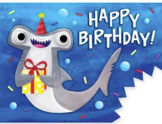 Shark Googly Eyes Card