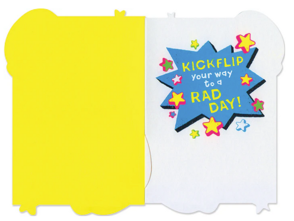 Skateboard Neon Card