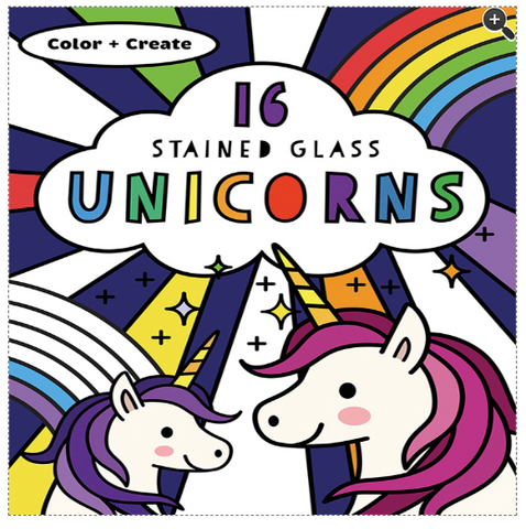 Stained Glass Coloring Unicorns