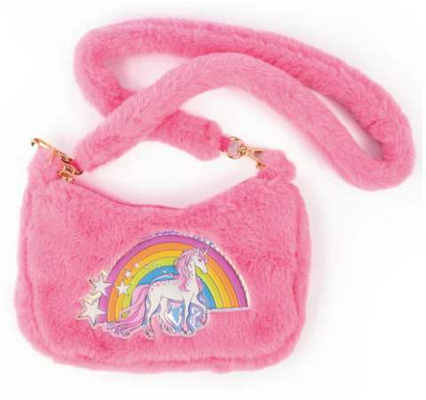 Rainbow Cuddle Crossbody Purse Pink