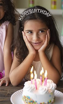 Happy B-Day Rhinestone Headband