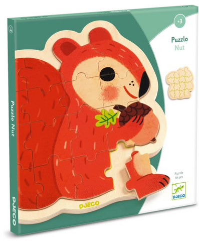 Nut Wooden Puzzle 16pc