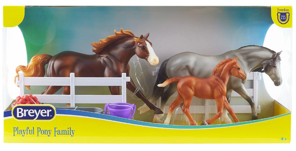 Playful Pony Horse Family