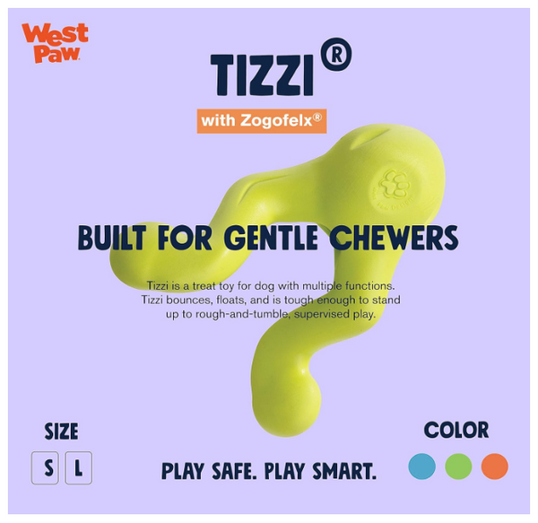 Tizzi Treat Dispensing Dog Toy-Grn  4.5
